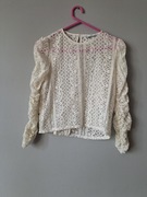 Piękna Biała bluzka z koronki MNG mango XS/34