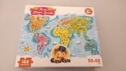 Puzzle 6+ CzuCzu Mapa świata + Clementoni Animals Zwierzęta disney nowe