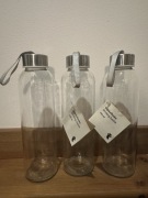 Butelki szklane/ bidony na napoje, zakręcane, Ikea, 3 sztuki