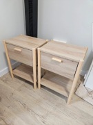 Szafki nocne Beliani jasne drewno nowe