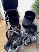 Wózek Cybex priam 4 0 gondola, spacerówka fotelik i baza obrotowa