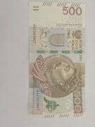 500 zł stan bdb (jak na zdjęciu) seria AA2393807