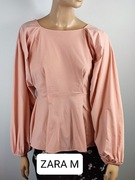 Elegancka pudrowa bluzka M ZARA 