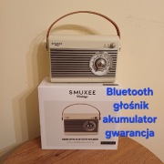 Radio z Głośnikiem Bluetooth SMUKEE VINTAGE 5W kremowe