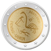 2 Euro - Estonia z 2021 roku.