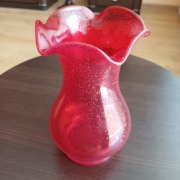 WAZON - CZERWONE SZKŁO -PRL - NAKRAPIANY - UNIKAT -.