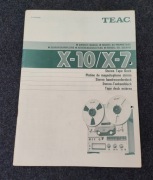 Magnetofon szpulowy TEAC X-10 X-7 oryginalna instrukcja (manual)