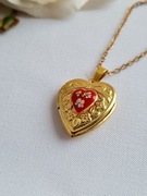 Sekretnik Serce Mosiądz Dzika Marchew Prezent Boho