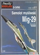 Mały Modelarz 2-3 1995 MIG-29 model 1:33 nie rozcięty