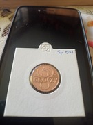 5 groszy 1937 w holderze 