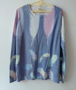 Sweterek kolorowy pastelowy pióra roz.L/ xl wymiary opis firmy New star