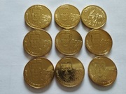 GIERYMSKI 9 sztuk Monety 2zł MENNICZE gold 2006rok