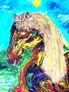 FIOLEKART - KOŃ - Obraz olejny na płótnie