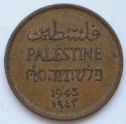 Palestyna 1 mils 1943                                    _ Y