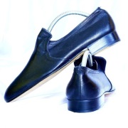 Manz mokasyny loafersy 41 czarne franceschetti skórzane vintage