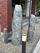 Fontanna ogrodowa z kamieni naturalnych - 3 sztuki, z podświetleniem 