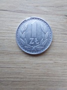 Polska 1 zł 1985 stan II; destrukt