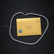 Naszyjnik Moissainite Tenisowy 34cm 4mm srebro 925 diamentowy