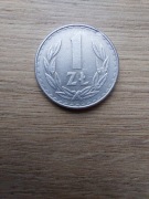 Polska 1 zł 1986 stan II; destrukt