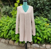 Sweter kardigan H&M beżowy M 38 L 40 XL 42 uniwersalny ciepły