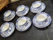 Zestaw kawowy China Blau Seltmann Weiden 6 filiżanek i talerzyków