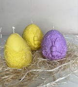 Świeczki sojowe ręcznie robione dekoracja welkanoc jajka zestaw 3szt.