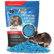 TRUTKA NA SZCZURY I MYSZY GRANULAT BRODIFAKUM NO PEST 1KG BARDZO SILNA