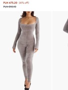 Gruby kombinezon z wiskozą damski szary House ofCB