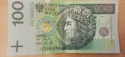 Banknot  100 zł. Destrukt. Unikat