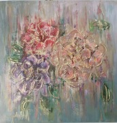 Obraz akrylowy Piwonie w stylu impresjonizmu