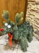 Świąteczny Renifer z kokardą 