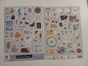 Naklejki planer scrapbooking DecoTime 2 szt. arkusze A4 - vintage niebieski