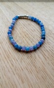 Bransoletka handmade z kanieni naturalnych. Ametyst i lapis lazuli