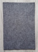 Filc dekoracyjny ozdobny ciemno szary Poliester A4 - 1mm miękki