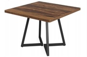 Stół kuchenny Tribesigns kwadratowy odcienie brązu 80 x 80 x 75 cm LOFT