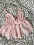 Top z falbanką różowy xs new Yorker