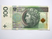 100 złotych 2012 seria DH RADAR DH0311130 100 zł PLN
