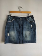 Spódniczka jeansowa krótka spódnica mini damska niebieska rozmiar 44