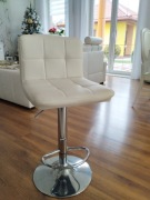 Hoker srebrny, białe siedzisko 