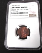 USA 1 cent ERROR  NGC  MS63  RB