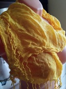 Szalik apaszka gnieciona 140x 35 cm żółty słoneczny bawełna? rayon?