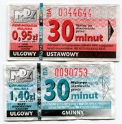 Bilety MPK  Lublin 30min Gminny, 30min Ustawowy 