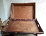 2 duże drewniane tacki zobacz koniecznie 