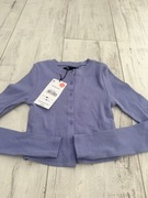 Lawendowy sweterek S kardigan guziki Classic basic minimalizm