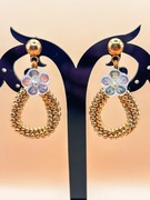 KOLCZYKI LATO KWIATKI SWAROVSKI STAL SZLACHETNA