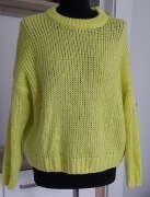 Sweterek zimowy,limonkowy. 