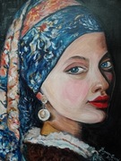 Obraz - portret kobiety pt. "Dziewczyna z perłą "
