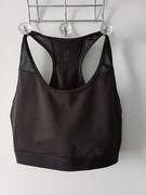 H&M, Czarny top sportowy w bardzo dobrym stanie, rozmiar L