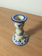 Świecznik Vintage Delft Blue kobaltowy ceramiczny