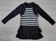 Sukienka czarna w paseczki134